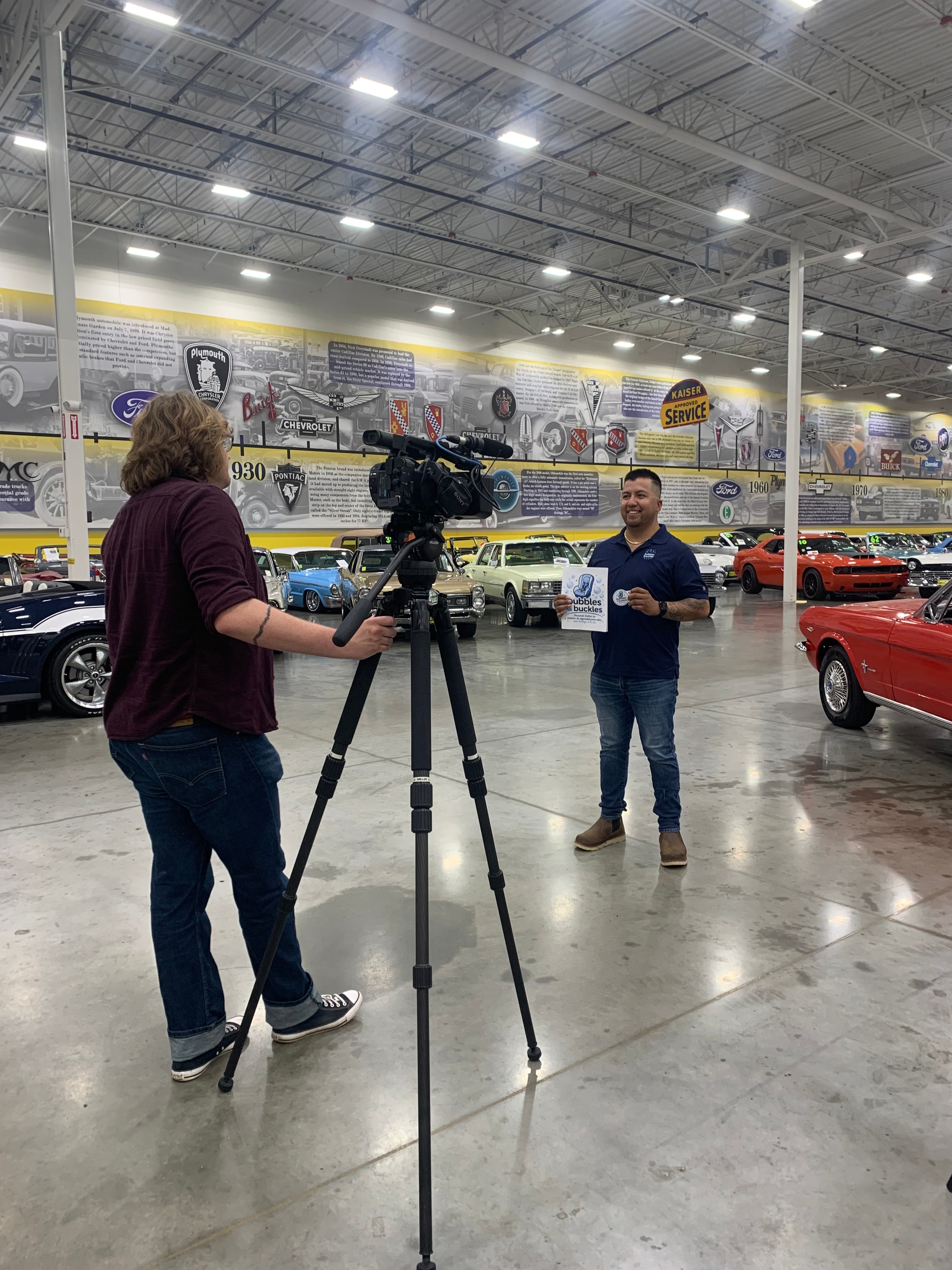 Jonny Trevino being interviewed by a KEYC news crew